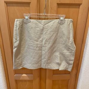 Women’s Light Green Matcha Linen Blend Mini Skirt Size 4 Small
